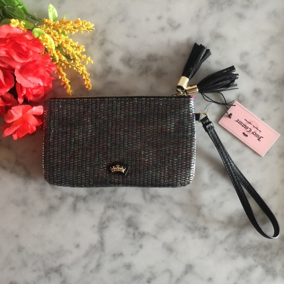 New Black Juicy Couture Wristlet - Picture 3 of 8